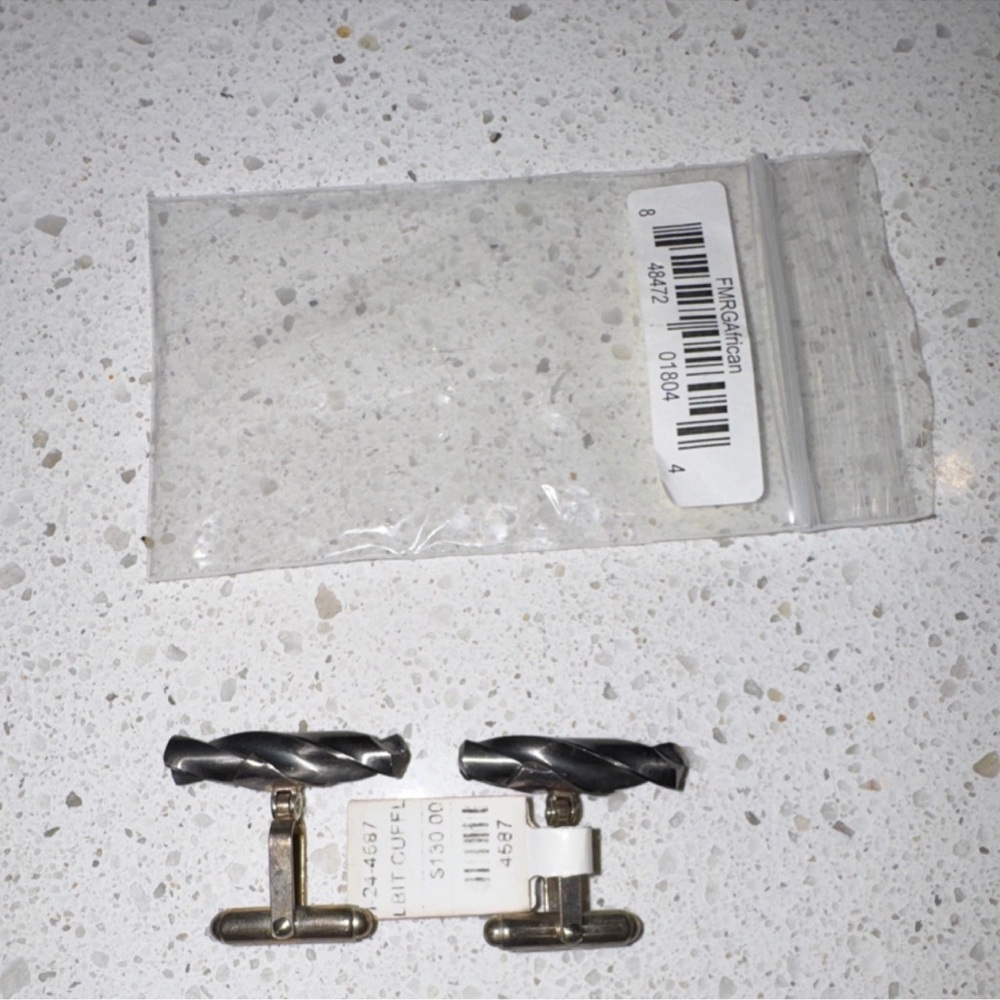 Silver and Black Cufflinks
